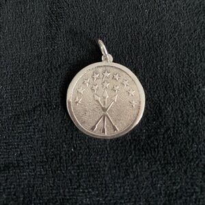 Silver Caucasian Flag Star Pendant